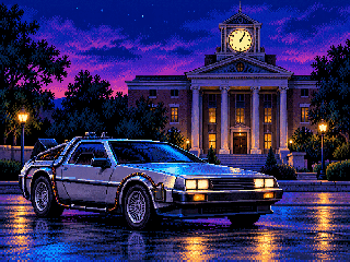 VGA artwork: DeLorean BACK