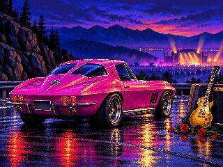VGA artwork: Corvette ROSE · Sting Ray ’63 inspired